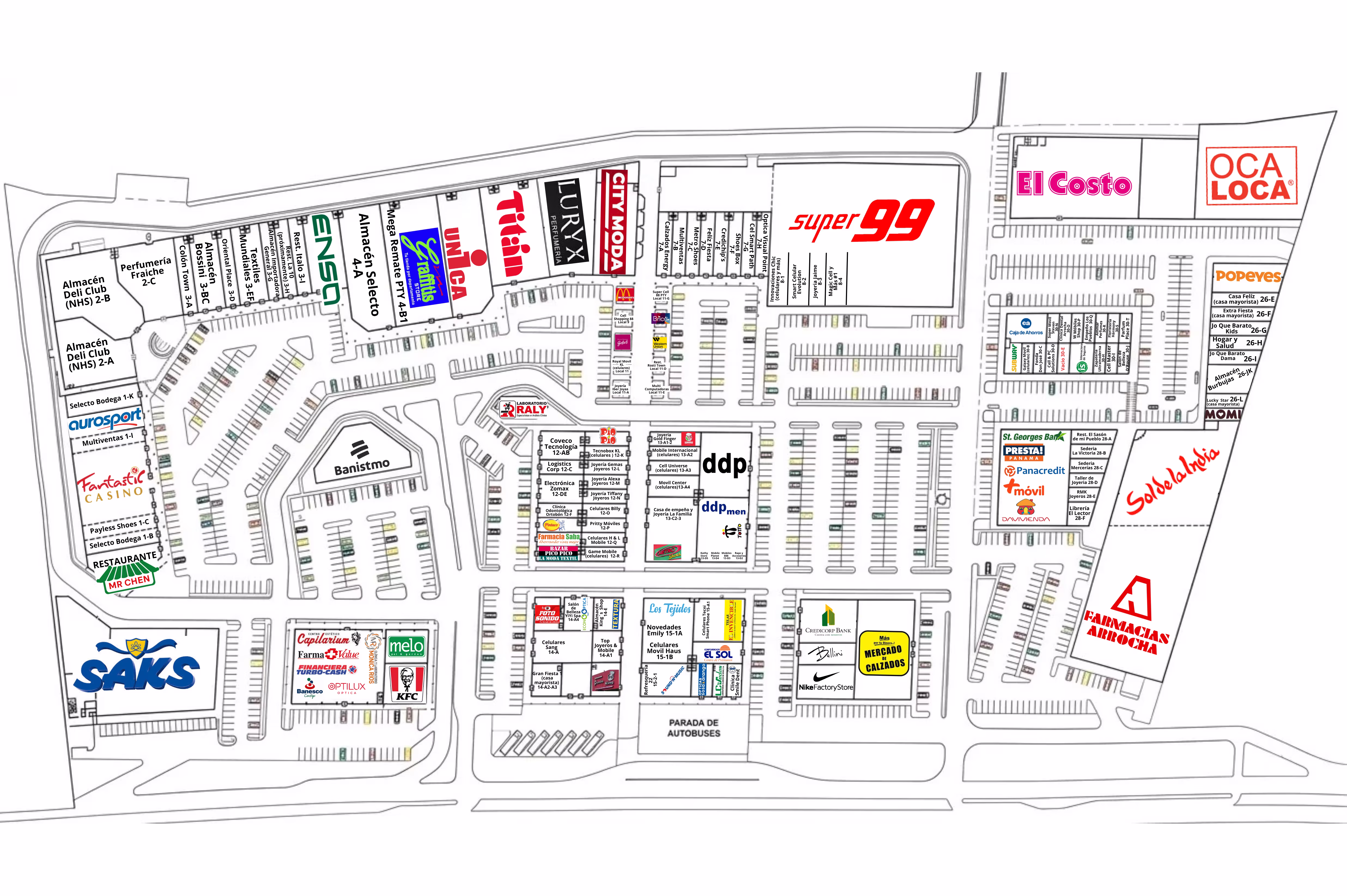 Plano Centro Comercial Tocumen